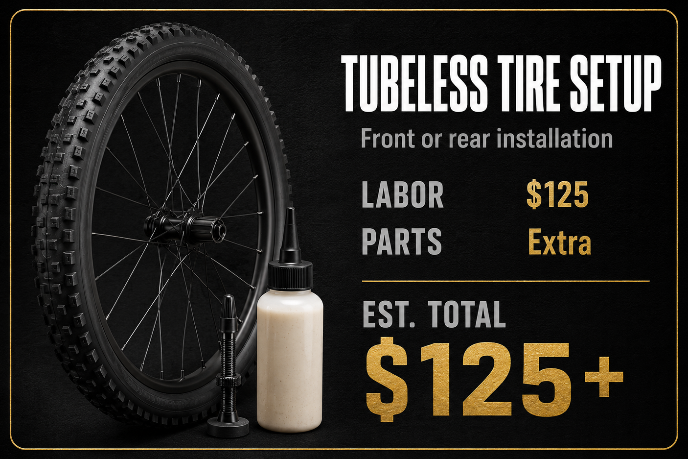 DRIVETRAIN, TUBELESS & BEARING SERVICE