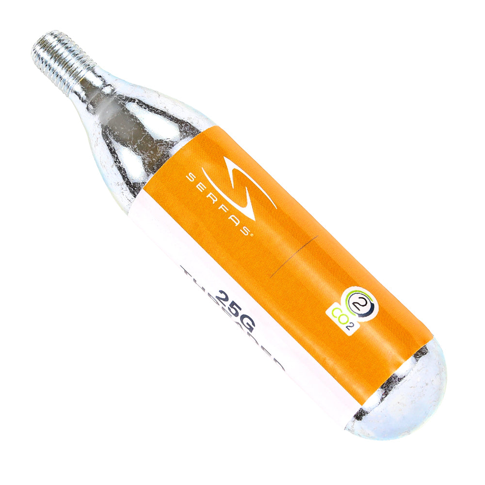 (CO2-25T120) 25 Gram CO2 Threaded Cartridge (120 Count)