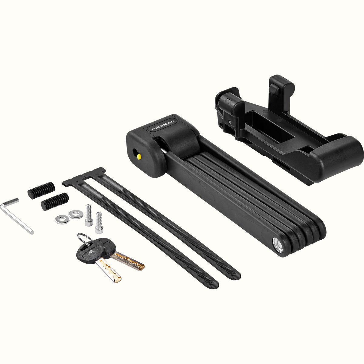 Fortitude Folding Bike Lock With Carrier - 5mm