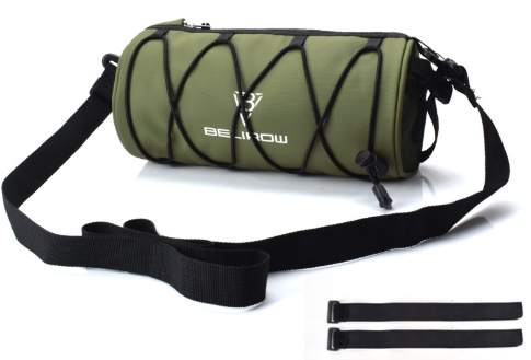 Bike Handlebar Bag Lightweight 4 Mounting Ways on Frame/Seat | Side Mesh,3-Point Install,for Road & MTB,Shoulder Strap