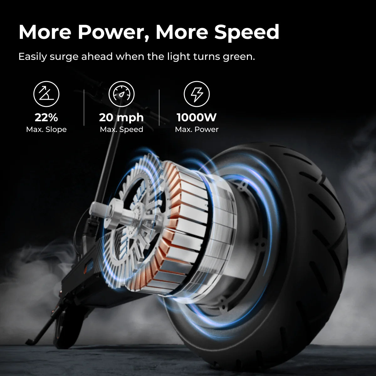 NAVEE GT3 Max Electric Scooter|Dual Spring Shock Suspension|46.6miles Eco-range|1000W