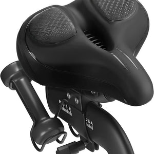 ELV Oversized Bike Seat, Extra Wide Comfort Saddle with High-Density Foam & Shock-Absorbing Springs for Peloton, Exercise & E-Bikes