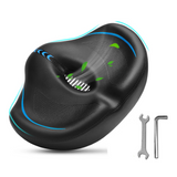 ELV Noseless Oversized Bike Seat, Extra Wide Comfort Saddle with Backrest, Thick Padded Cushion for E-Bike, Cruiser, City & Exercise Bikes