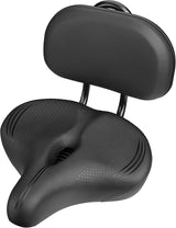 ELV Oversized Bike Seat with Adjustable Backrest, Extra Wide Memory Foam Saddle for Peloton, Exercise Bike, E-Bike & Cruiser
