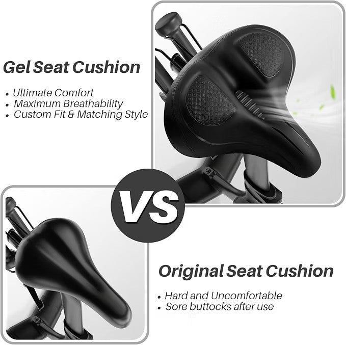 ELV Oversized Bike Seat, Extra Wide Comfort Saddle with High-Density Foam & Shock-Absorbing Springs for Peloton, Exercise & E-Bikes