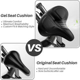 ELV Oversized Bike Seat, Extra Wide Comfort Saddle with High-Density Foam & Shock-Absorbing Springs for Peloton, Exercise & E-Bikes