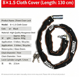 Motorcycle Chain Lock  Security Bike Lock with Non Woven Cloth Cover Galvanized Coating for Mobility Scooter and Bike