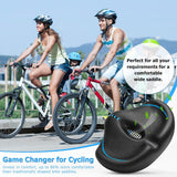 ELV Noseless Oversized Bike Seat, Extra Wide Comfort Saddle with Backrest, Thick Padded Cushion for E-Bike, Cruiser, City & Exercise Bikes