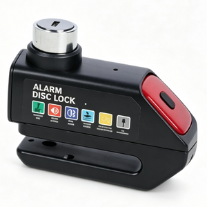 Alarm Disc Brake Lock, Rechargeable Tail Light Anti‑Theft Security Lock for Motorcycle, E‑Bike & Bicycle