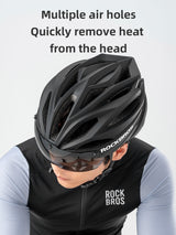 ROCKBROS Trail Helmet with Magnetic Goggles, Ionic+® Technology, and Adjustable Fit