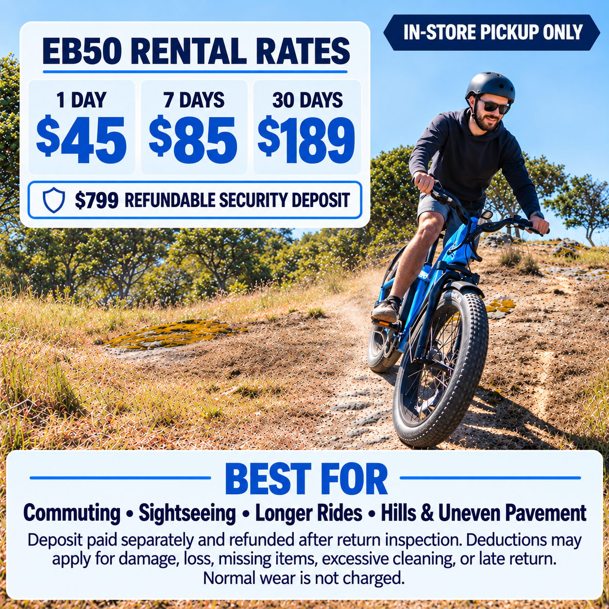 OKAI Ranger EB50 Fat Tire E-Bike Rental