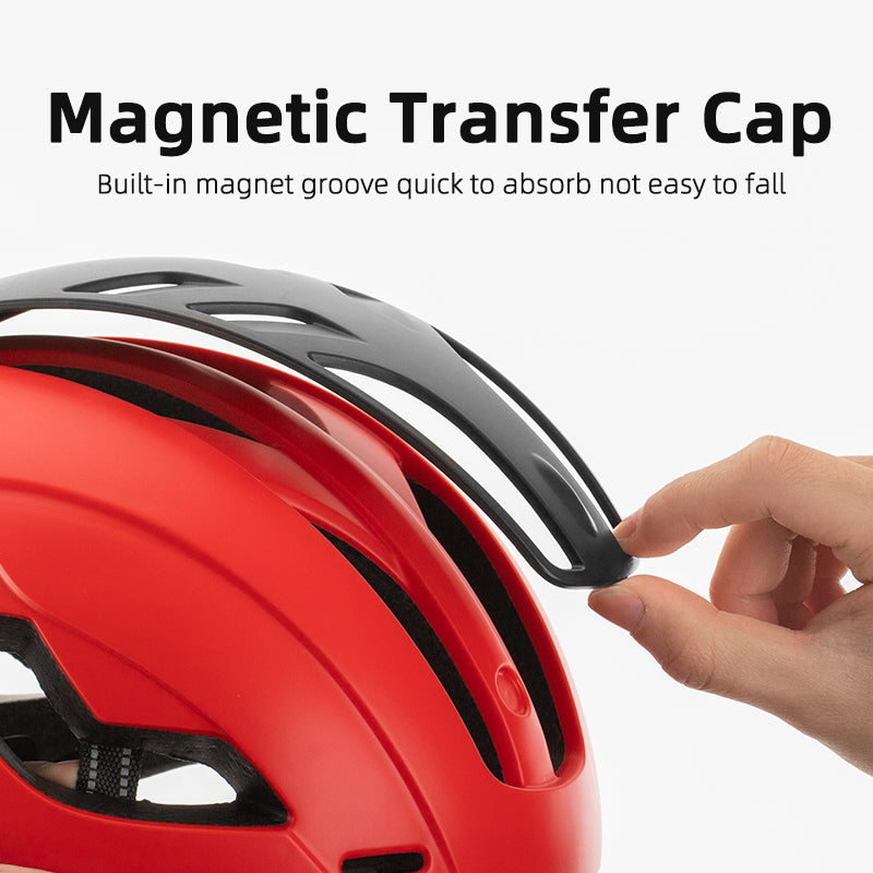ROCKBROS Cycling MTB Road Bike Helmet Integrally Magnetic Cover Bicycle Helmet