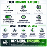 OKAI LyteCycle EB60 Lightweight Commuter E-Bike Rental – Store Pickup Only