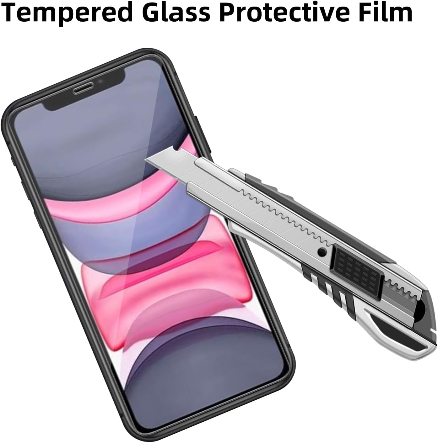 2 Pack Glass Screen Protector Compatible with iPhone 11 [9H Hardness]-HD Screen Tempered Glass, Scratch Resistant,Easy Install