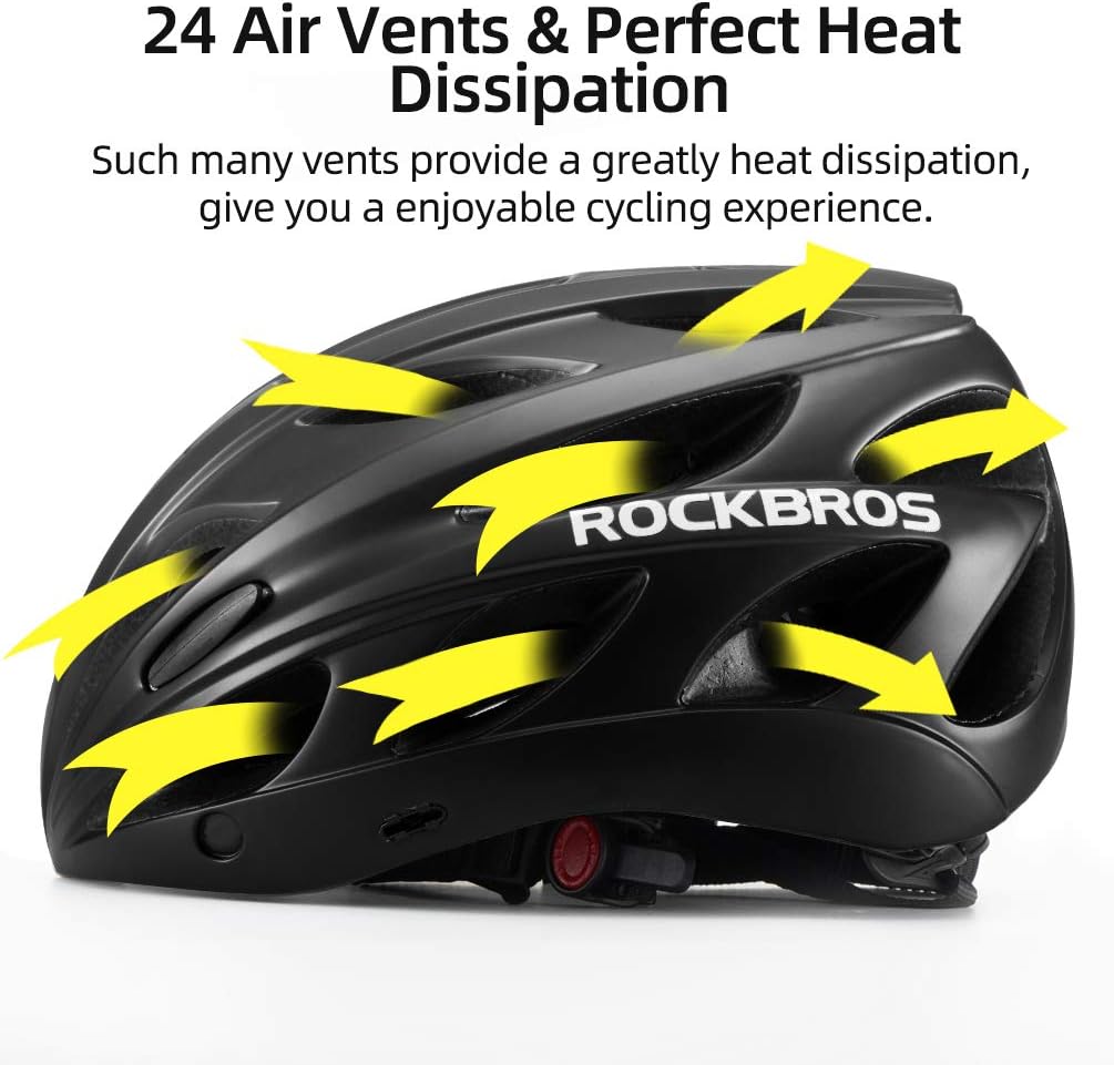 ROCKBROS Lightweight Cycling Helmet with Removable Goggles Sun Visor