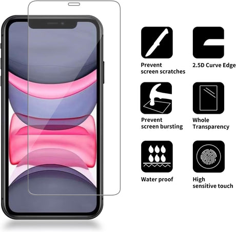 Screen Protector for iPhone 11 Pro/Xs/X, 2-Pack HD Clear, Face ID Compatible, Anti-Scratch Glass