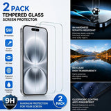 2 Pack Tempered Glass Screen Protector for iPhone 12 Pro Max 6.7-Inch, 9H Hardness, HD Clear, Anti-Scratch, Anti-Fingerprint, Bubble-Free, Ultra Thin, Easy to Install