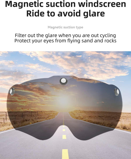 ROCKBROS Lightweight Cycling Helmet with Removable Goggles Sun Visor