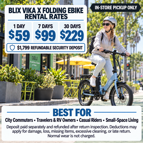 Blix Vika X Folding eBike Rental – Store Pickup Only