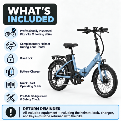 Blix Vika X Folding eBike Rental – Store Pickup Only