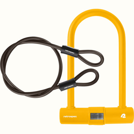 Lookout U-Lock Bike Lock With Cable - 14mm