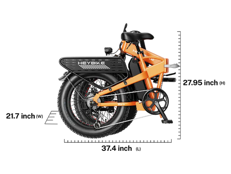 Heybike Mars 2.0 750/1000W --Upgraded 20" x 4" fat tire ebike with folding design