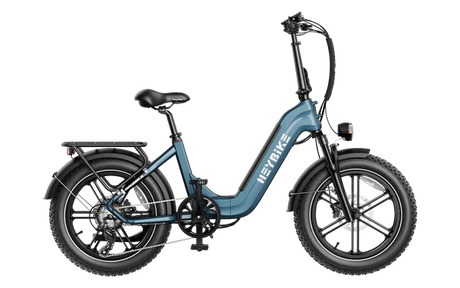Heybike Ranger  S Powerful Folding E-bike with Fat Tires for Versatile Usages-Blue