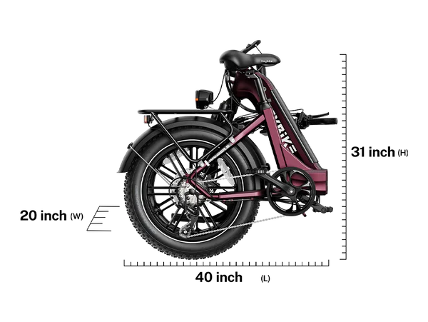 Heybike Ranger  S Powerful Folding E-bike with Fat Tires for Versatile Usages-Blue