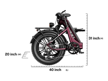 Heybike Ranger  S Powerful Folding E-bike with Fat Tires for Versatile Usages-Blue