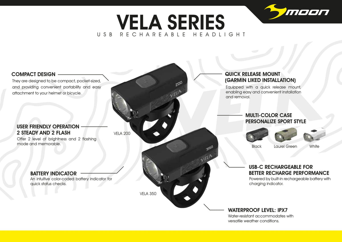 MOON 200-VELA 200LM HEADLIGHT