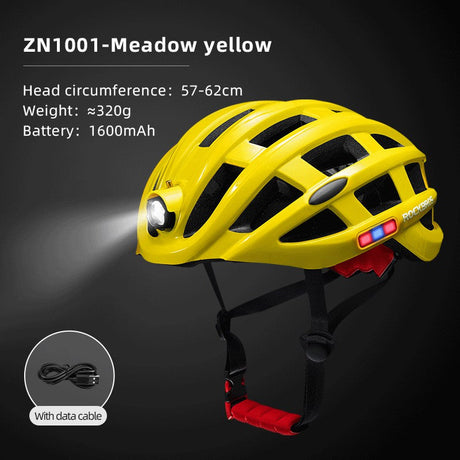ROCKBROS Cycling Light Helmet 3Modes Bike Ultralight Helmet Electric USB