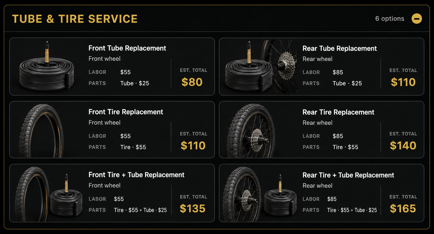 TUBE & TIRE REPLACEMENT SERVICE
