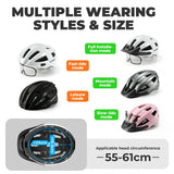Bike Helmet with Photochromic Visor USB Rechargeable Tail Light